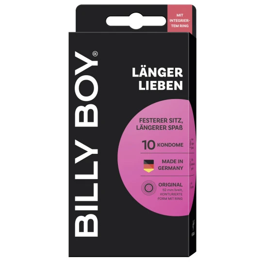 Billy Boy Kondome Länger Lieben Mit Integriertem Ring 52mm 10ST