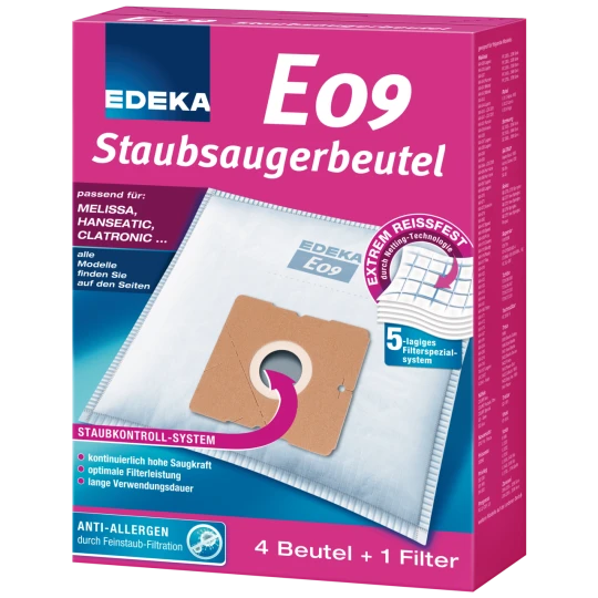 EDEKA Staubsaugerbeutel E09 4ST